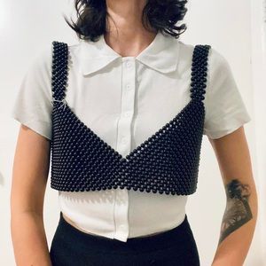 Black pearl crop top